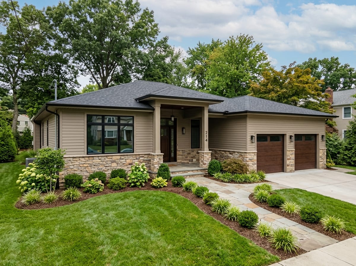 Professional photograph ranch style by Premium Siding Newark
